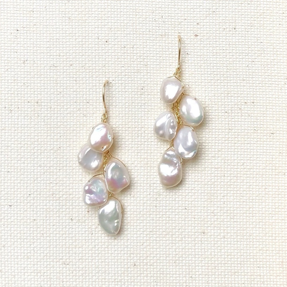 keshi pearl earrings - Picture 3 of 3